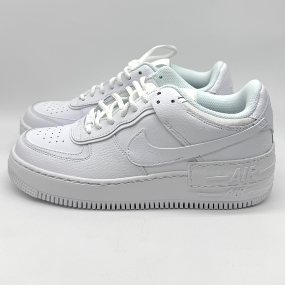 Nike Air Force 1 Womens AF1 Shadow Triple White Shoes Sz 9.5 New CI0919-100 - Picture 3 of 11